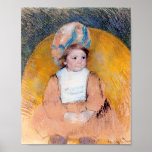 Young Girl Seed in a Yellow Armstoel, Cassatt Poster