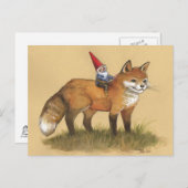 Young Gnome en Fox Briefkaart (Voorkant / Achterkant)