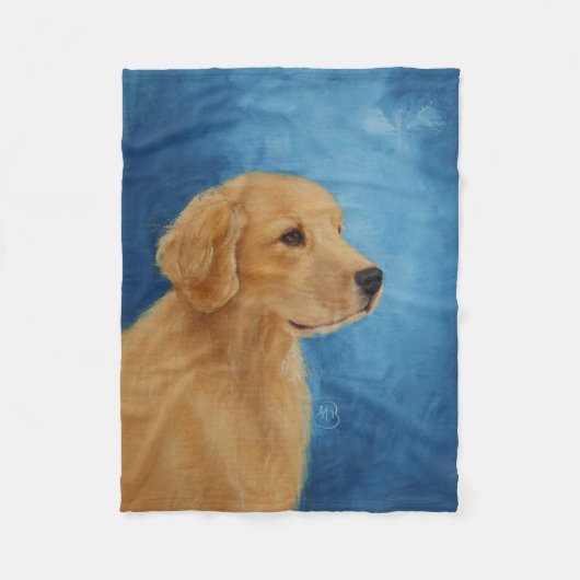 Young Golden Retriever Fleece Blanket (Voorkant)