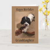 "YOUNG GRANDDAUGHTER" HAPPY BIRTHDAY-KAART KAART (Gele Bloem)