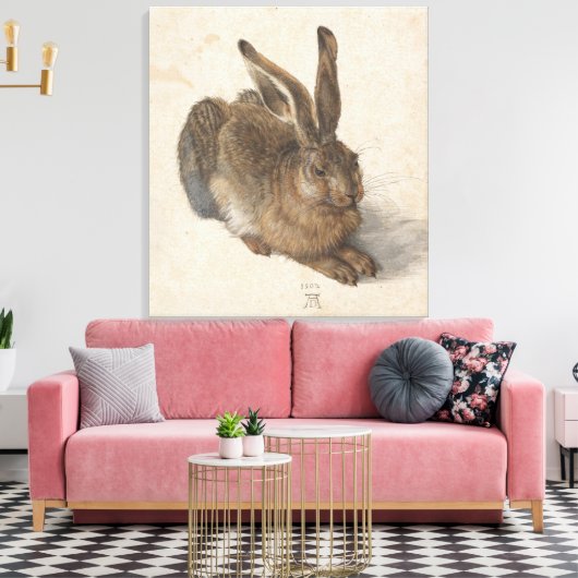 Young Hare Albrecht Durer Canvas Afdruk (Insitu (Woonkamer))