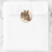Young Hare | Albrecht Dürer Ronde Sticker (Tas)