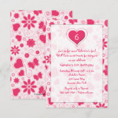 Young Heart Birthday Valentijns Party Invitation Kaart (Voorkant / Achterkant)