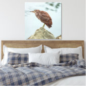 Young Heron Canvas Afdruk (Insitu (Slaapkamer))