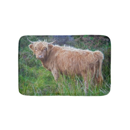 Young Highland Cow Bath Mat (Voorkant)