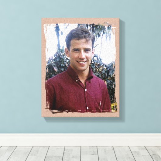 Young Joe Biden Canvas Afdruk (Insitu (Houten vloer))