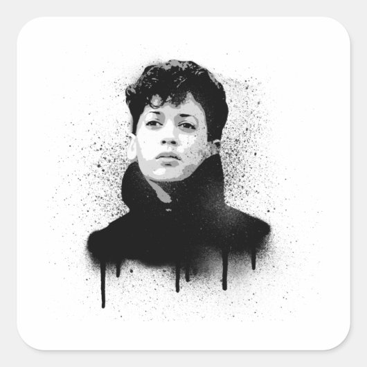 Young Kamala Harris Graffiti Art Vierkante Sticker (Voorkant)