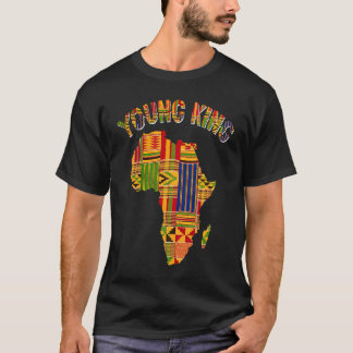 Young King Africa Map Black History BLM Men Women T-shirt