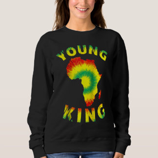 Young King Africa Map Kente Cloth Mannen Women Trui