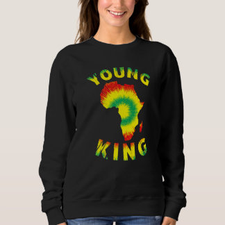 Young King Afrika Kaart Kente Doek Mannen Vrouwen Trui