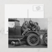 Young Lady Auto Mechanics, 1927 Briefkaart (Voorkant / Achterkant)