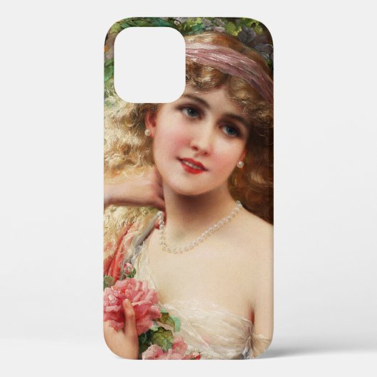 Young Lady Met Rozen van Emile Vernon Case-Mate iPhone Case (Achterkant)
