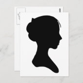 Young Lady Silhouette Briefkaart (Voorkant / Achterkant)