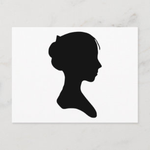Young Lady Silhouette Briefkaart