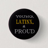 Young, Latinx en Proud Pin Ronde Button 3,2 Cm (Voorkant)