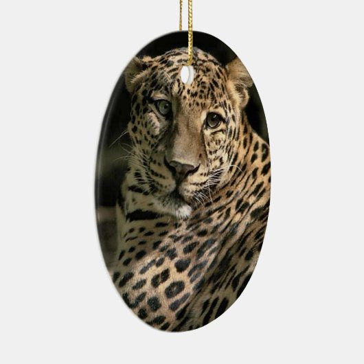 Young Leopard-kerstversiering Keramisch Ornament (Rechts)