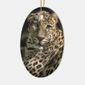 Young Leopard-kerstversiering Keramisch Ornament (Links)