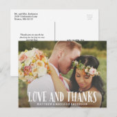 Young Love | Huwelijk Dank u Briefkaart (Voorkant / Achterkant)