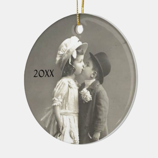 Young Love Photo c 1920s add Year Keramisch Ornament (Links)