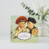 Young Lovers Illustration Kaart (Staand voorkant)