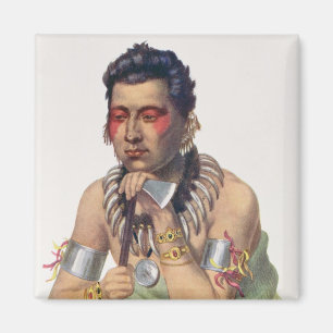 Young Ma-Has-Ka, Chief of the Iowas Magneet