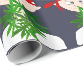 Young Man met Weed Bouquet Personalized Cadeaupapier (Rol Hoek)