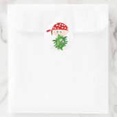 Young Man met Weed Bouquet Personalized Ronde Sticker (Tas)