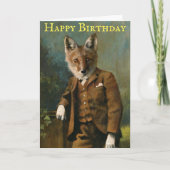 Young Master Fox Verjaardag Kaart (Voorkant)
