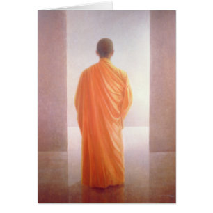 Young Monk back uitzicht Vietnam