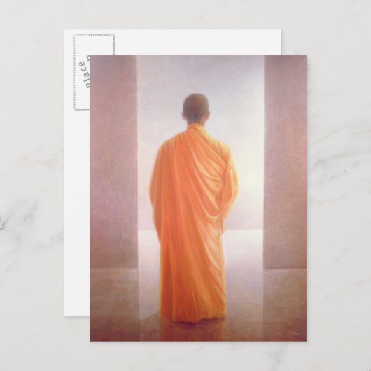 Young Monk back uitzicht Vietnam Briefkaart (Voorkant / Achterkant)