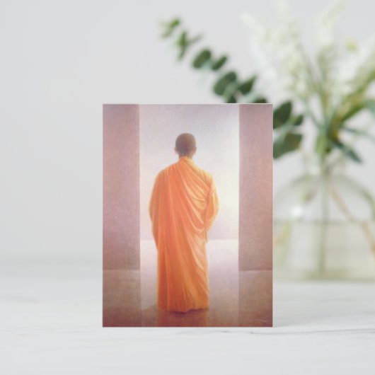 Young Monk back uitzicht Vietnam Briefkaart (Staand voorkant)