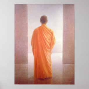 Young Monk back uitzicht Vietnam Poster