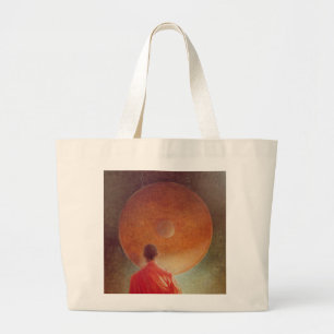 Young Monk met Gong Grote Tote Bag