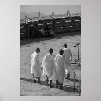 Young Monks, Golden Rock Temple, Myanmar Poster