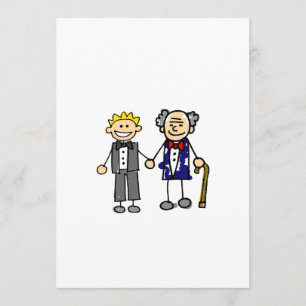 Young Old Gay Wedding Kaart