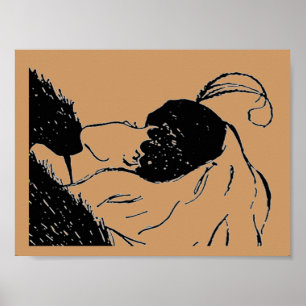 Young or Old Woman Illusion Poster