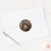 Young Orangutan Baby Ronde Sticker (Envelop)