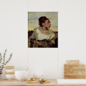 Young Orphan op het kerkhof, 1824 Poster (Keuken)