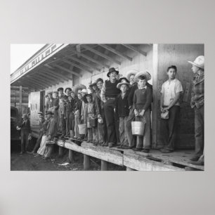Young Pea Pickers, jaren 1940 Poster