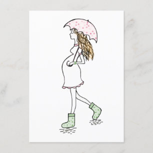 Young, Pregnant Lady Kickin' it Card Kaart