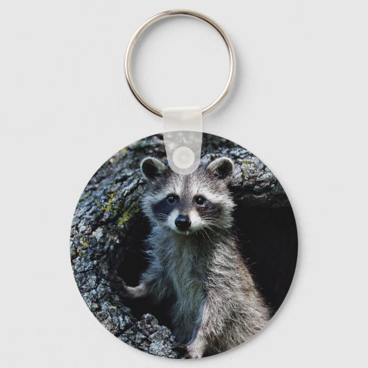 Young Raccoon Sleutelhanger (Voorkant)