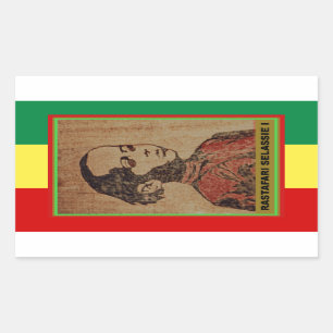Young Ras, Young Haile Selassie I, Jah Rastafari Rechthoekige Sticker