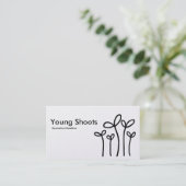 Young Shoots - Black on White (Gold) Visitekaartje (Staand voorkant)