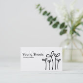 Young Shoots - Black on White Visitekaartje (Staand voorkant)