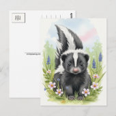 Young Skunk Baby Wild Animals Briefkaart (Voorkant / Achterkant)