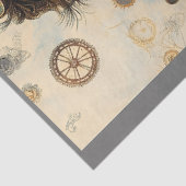 Young Smiling Steampunk Man P6 Decoupage Tissuepapier (Detail)