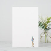 Young Swimmer Briefpapier (Staand voorkant)