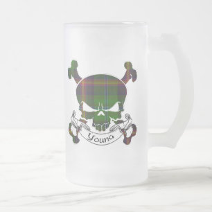 Young Tartan Skull Matglas Bierpul