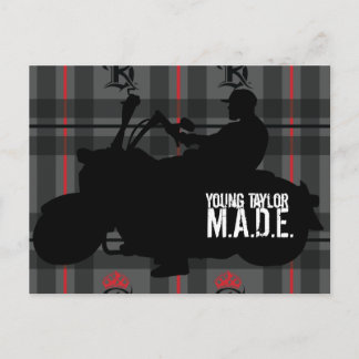 Young Taylor M.A.D.E. Poster motorfiets Briefkaart
