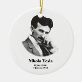 Young Tesla Keramisch Ornament (Voorkant)